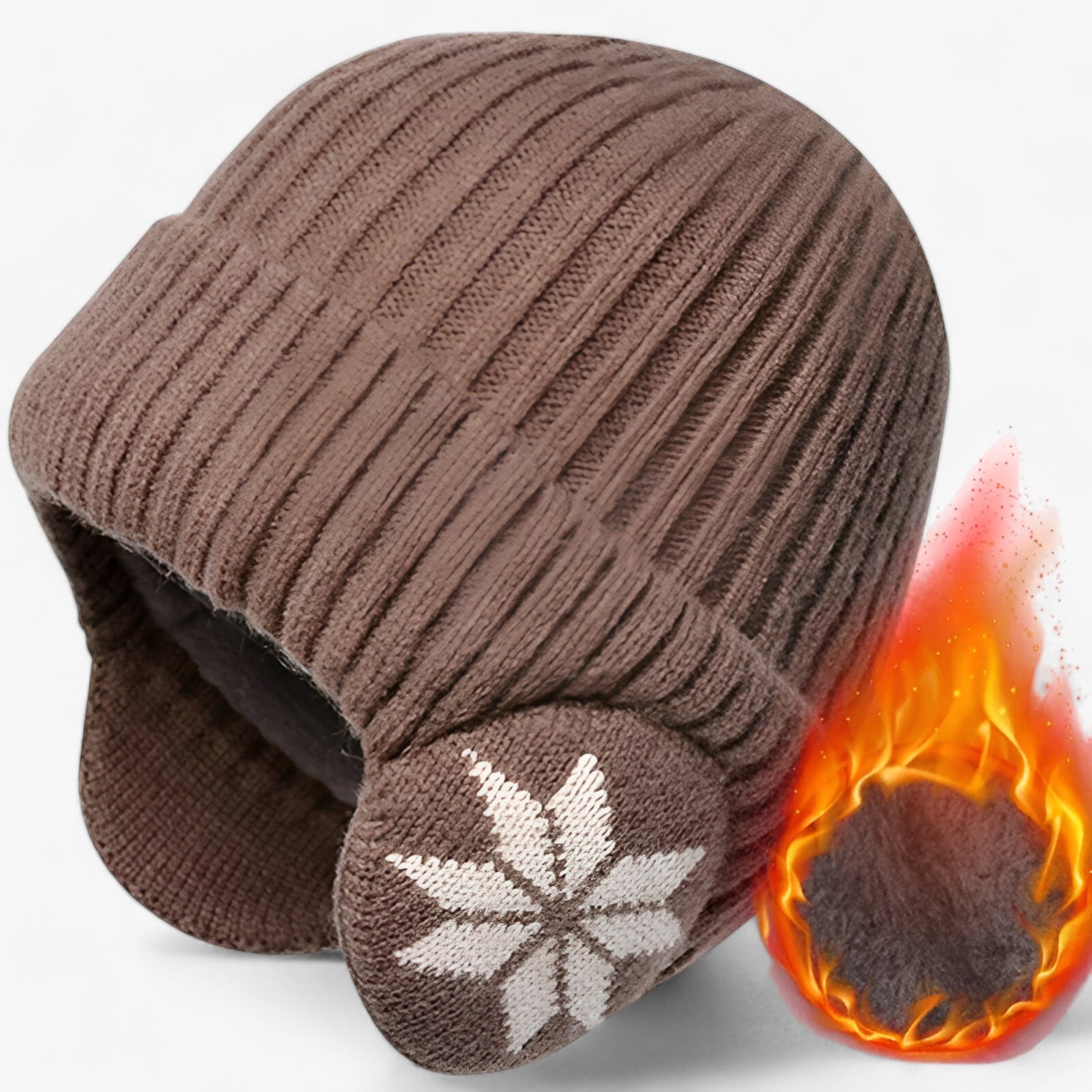 Hat : Hoed Crèmekleurig - Winter Warmte - Met Oor Bescherming in van Pantino