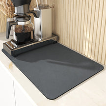 home & garden : Afdruip Mat - Super Absorberend, Antislip & Uniek Design - Donkergrijs in Donkergrijs van Pantino