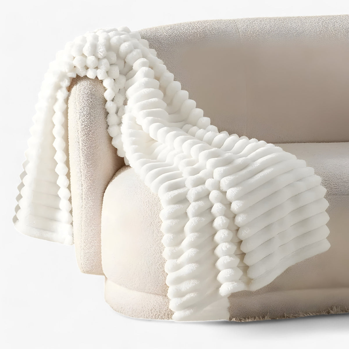 home & garden : Witte Fleece Deken - Zacht en Comfortabel voor Gezellige Momenten - Wit (150x200cm) in van Pantino