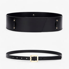 Belt : Zwarte Echt Leren Dames Taille Gordel - Stijlvolle & Multifunctionele Riem in van Pantino