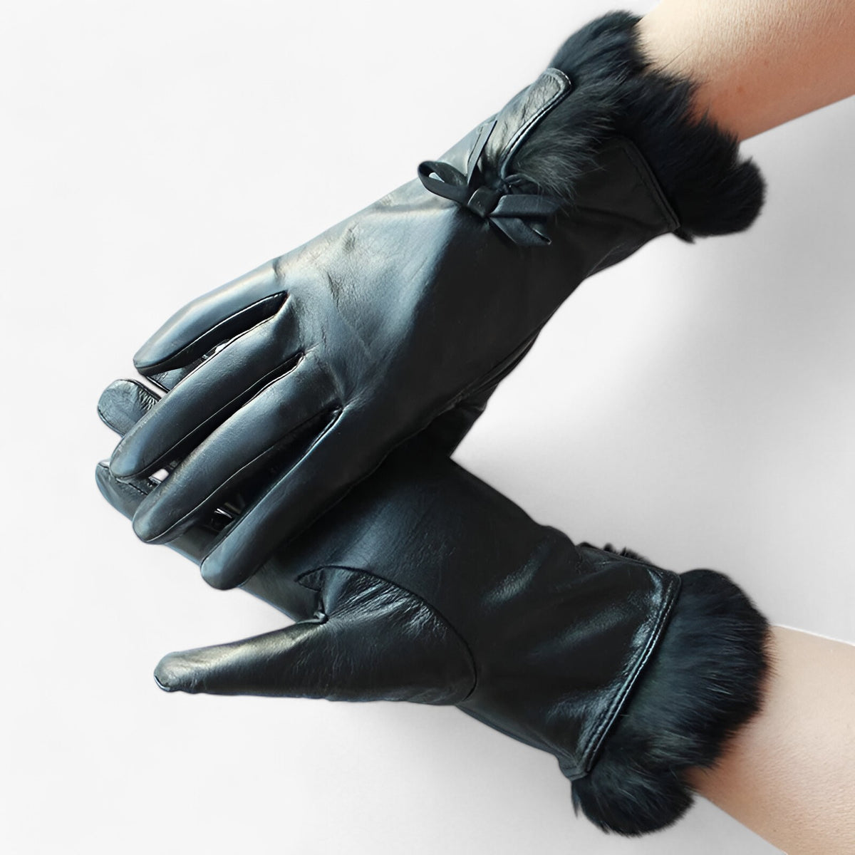 Gloves : Handschoenen Zwart - Warme Leren - Comfort en Stijl in zwart van Pantino
