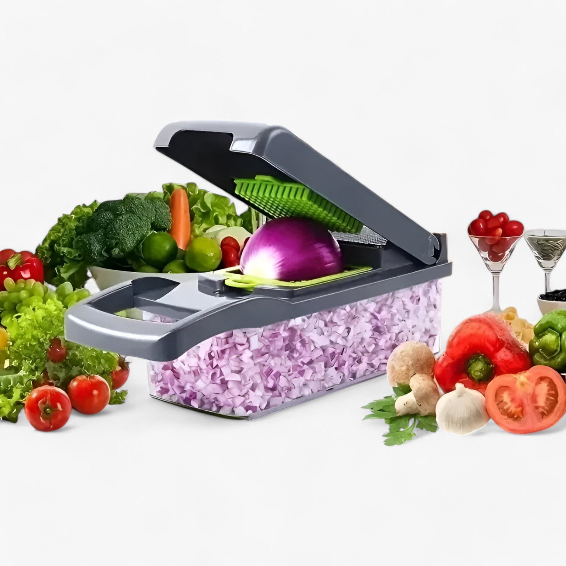 home & garden : Multifunctionele Snijder en Hakker - 14 in 1 Grijs in van Pantino