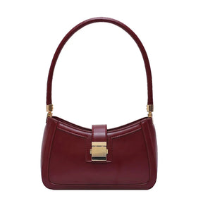 bags : Klassieke Handtas Dames - Goudkleurige Hardware Tijdloos - Synthetisch Leer in Red van Pantino