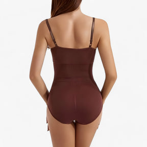 Bodysuit : Dameslichaamspak - Bruin in van Pantino