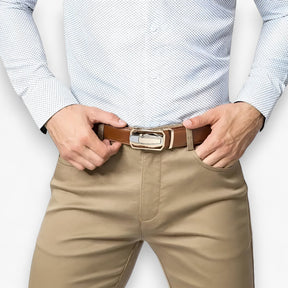 Men's Leather Belt : Riem Zwart - Echt Leren met Stijl en Duurzaamheid in van Pantino