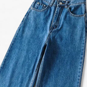 Pants : Broek met Wijde Pijpen - Eenvoudig en Elegant - Donkerblauw in van Pantino