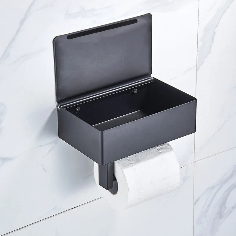 home & garden : Elegante Toiletpapierhouder Zwart - Modern Design Badkamer - RVS in van Pantino