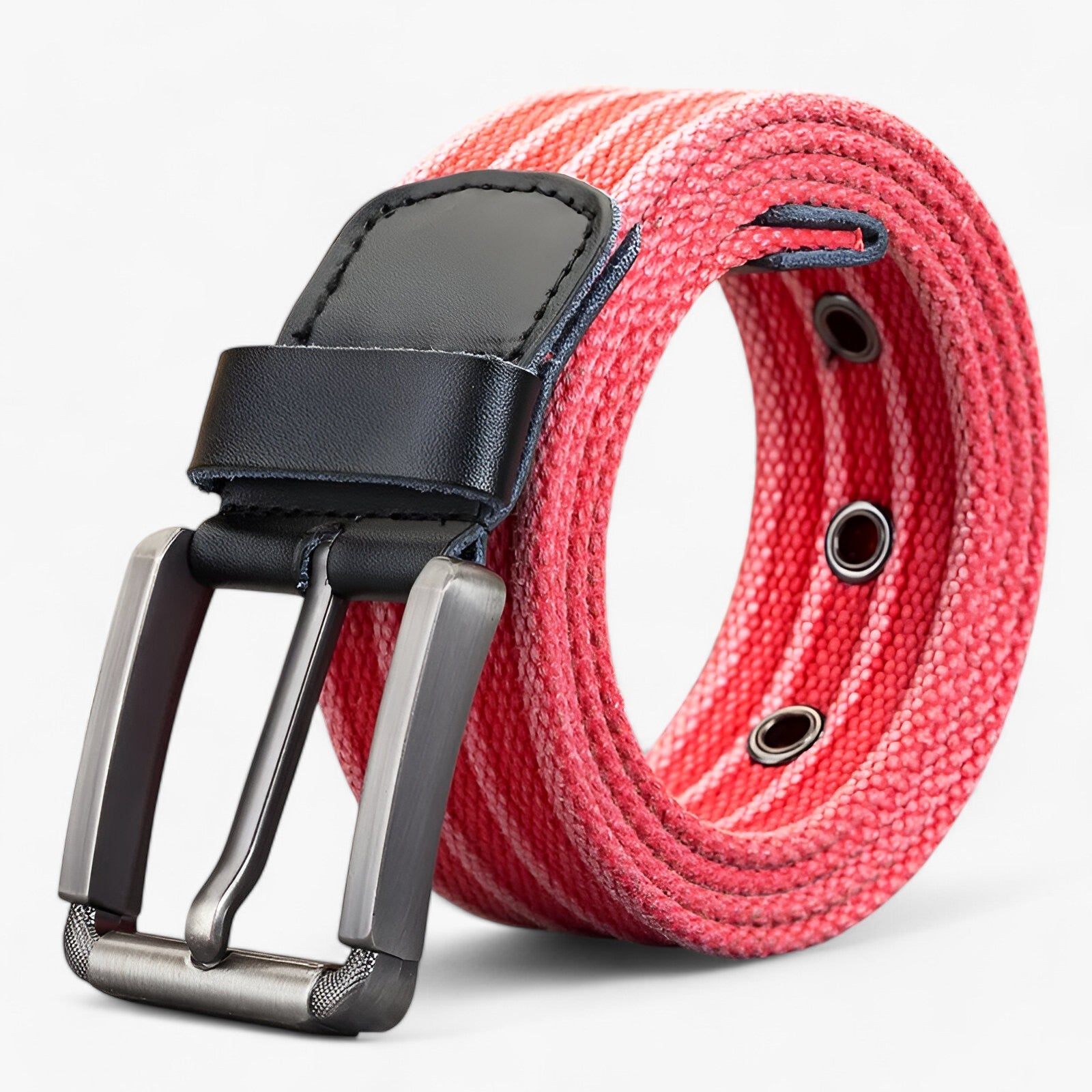 Belt : Stijlvolle Canvas Jeansriem Heren Polyester - Groen in rood van Pantino