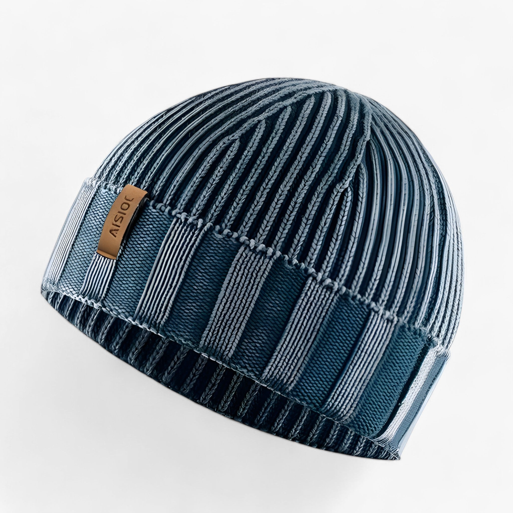 Beanie : Beanie Khaki - Katoenen Vintage Gewassen Gebreide - Perfect voor Winter in Koe Blauw CHINA van Pantino