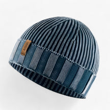 Beanie : Beanie Khaki - Katoenen Vintage Gewassen Gebreide - Perfect voor Winter in Koe Blauw CHINA van Pantino