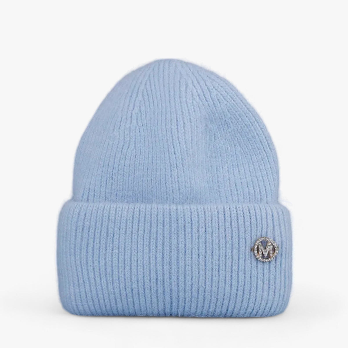 Winter Hat : Muts Dames Lichtblauw met - Wintermuts - Luxe Warmte in Lichtblauw met M 54cm-60cm van Pantino