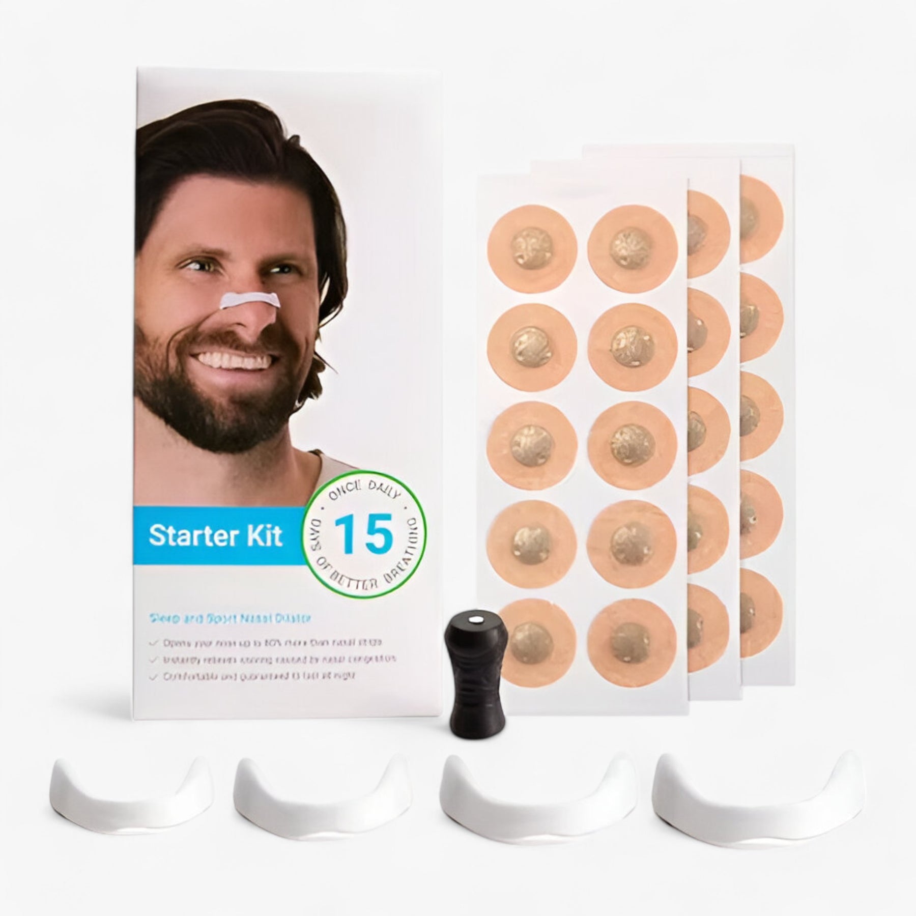 other : Slaap Neusstrips - Comfortabel, Anti-Snurk Ademhalingshulpmiddel - Wit Set in Wit Set van Pantino