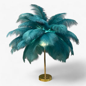 home & garden : FeatherGlow - Tafel Lamp met Touch Control - LED met Veren voor Trouwen en Kamerdecoratie in Groen van Pantino