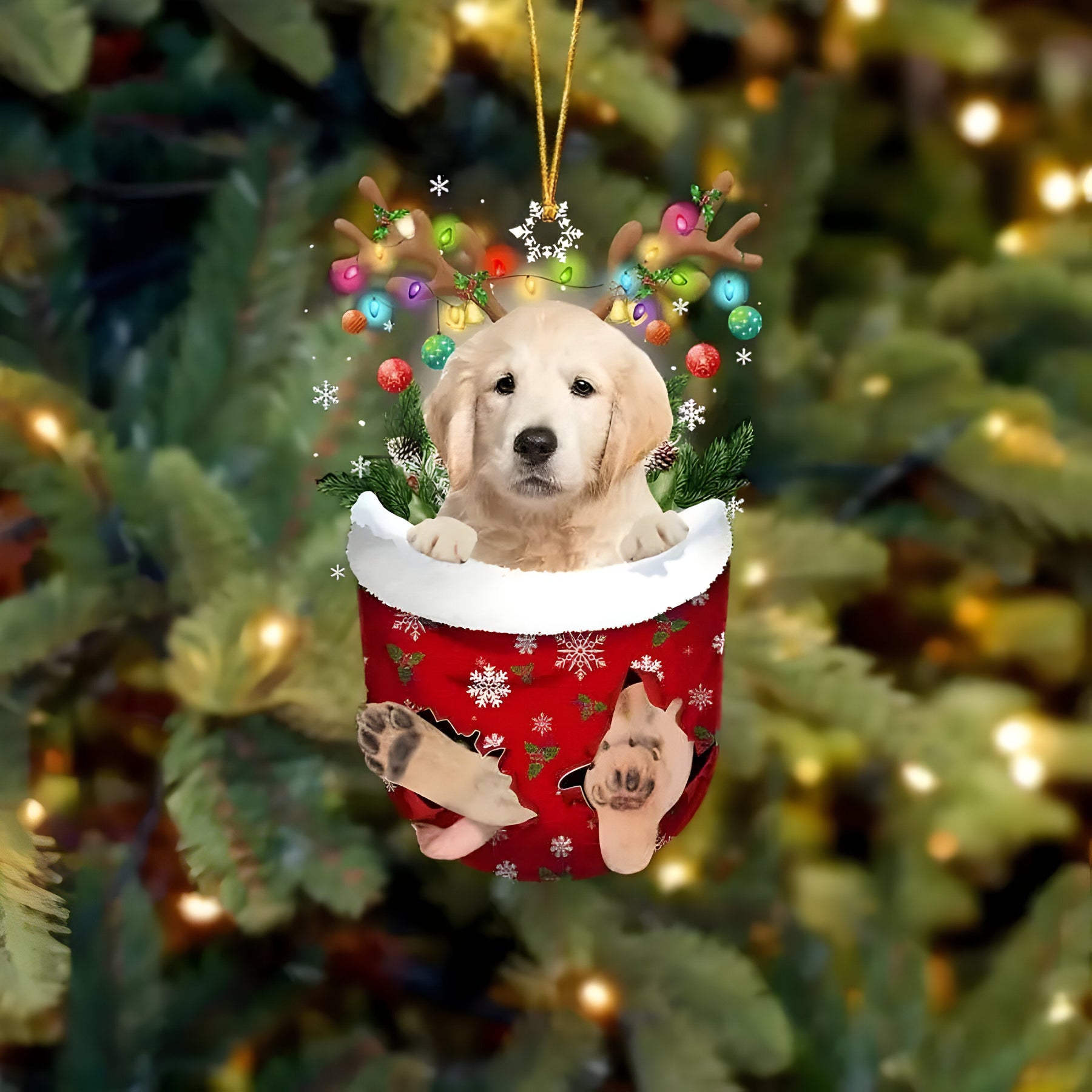 pets : Schattige Pupp Decoratie - Kerstboom Hangertje Hond - Feestelijke Charme en Cadeau voor Hondenliefhebbers in Stijl E van Pantino