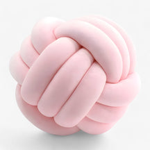 home & garden : Ronde Knoop Kussen - Knus en Decoratief - Beige in Roze van Pantino