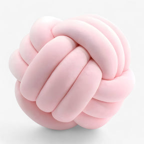 home & garden : Ronde Knoop Kussen - Knus en Decoratief - Beige in Roze van Pantino