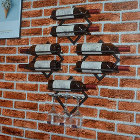 home & garden : VinoVista - Creëer Jouw Eigen Wijn Wand - Zwart (2x Wijnfles) in van Pantino