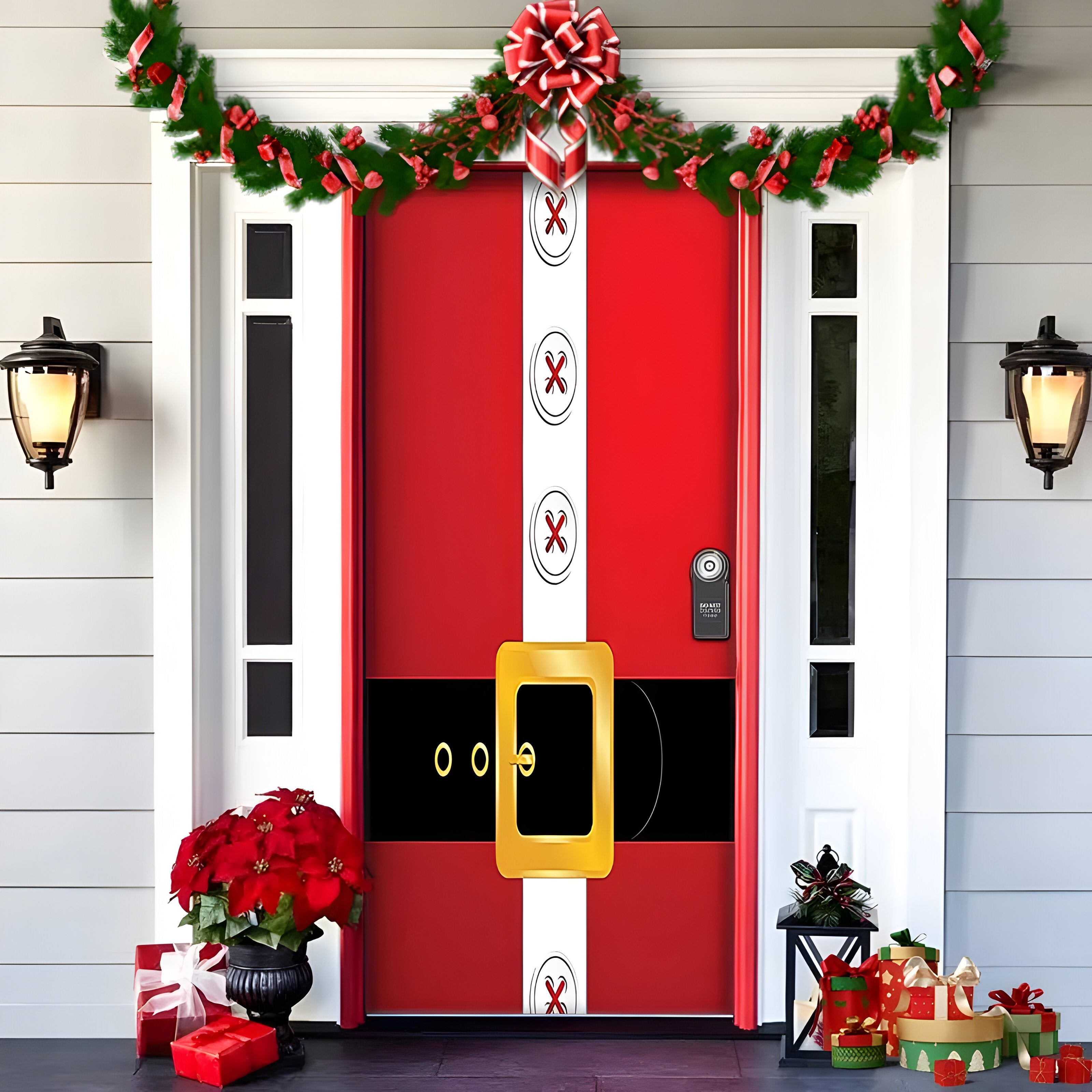 home & garden : HolidayCheer - Kerst Achtergrondbanner van Polyester - Creëer een Feestelijke Sfeer voor Uw Decoraties in Stijl-5 van Pantino