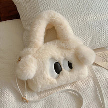 bags : SofficeStile Knuffel Stoffen Tas - Bruin in Blanco van Pantino