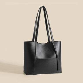 bags : Stella Top Handle Bag Black - Leer in van Pantino