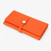 bags : Grote Handtas voor Vrouwen Dames - Elegante Echte Leer met Kaartmap - Zwart in oranje van Pantino