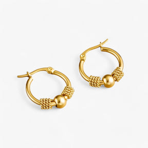 Earrings : Oorbellen Dames Goud - Gouden Geweven - Elegante en Duurzame Cadeau in Goud van Pantino