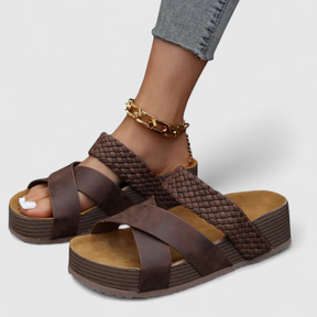 Orthopedic Sandals : Orthopedische Sandalen Dames - Sandalen - Bruin in Bruin van Pantino