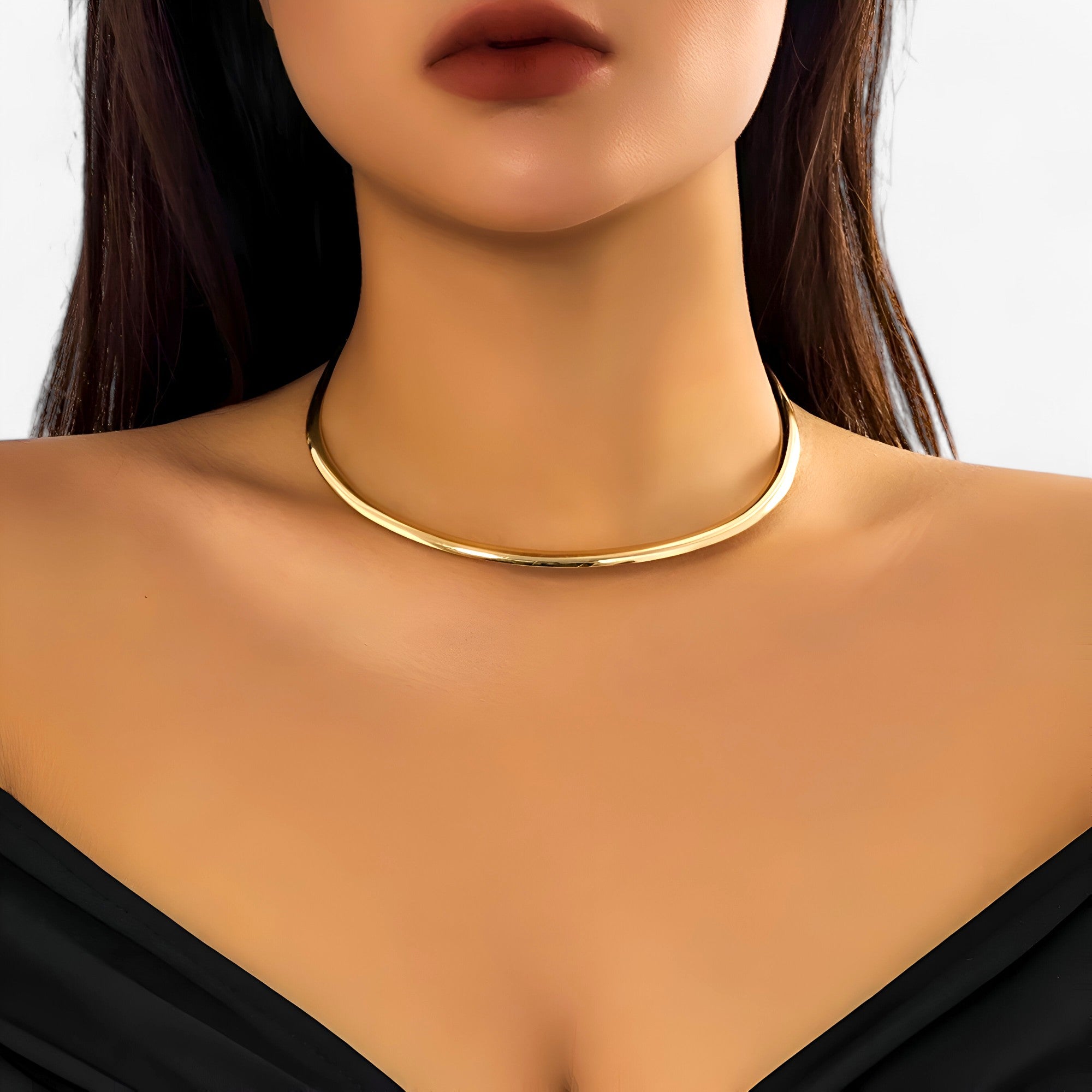 Enkele Gouden Choker Ketting - Stijloptie voor Elke Feestlook Lana Donna
