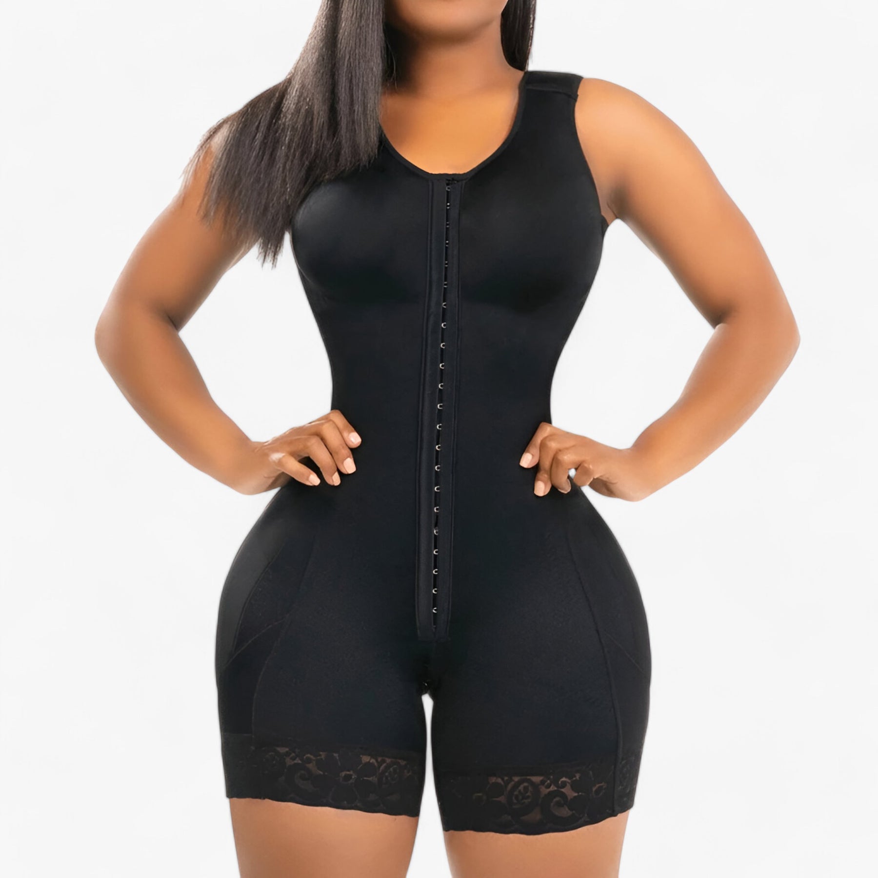Bodysuit : Bodysuit Zwart - Slank Korset in Zwart van Pantino