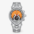 Horloge Heren Oranje Zilver - Retro Luxe Millenniumhorloge