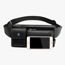 Fanny Pack : Multifunctionele Leren Heuptas Heren Leer - Zwart Maat Groot in Zwart Maat Groot van Pantino