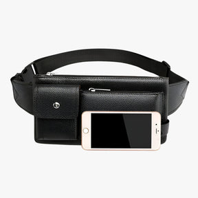 Fanny Pack : Multifunctionele Leren Heuptas Heren Leer - Zwart Maat Groot in Zwart Maat Groot van Pantino
