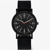 Montre noire - Nylon sport militaire