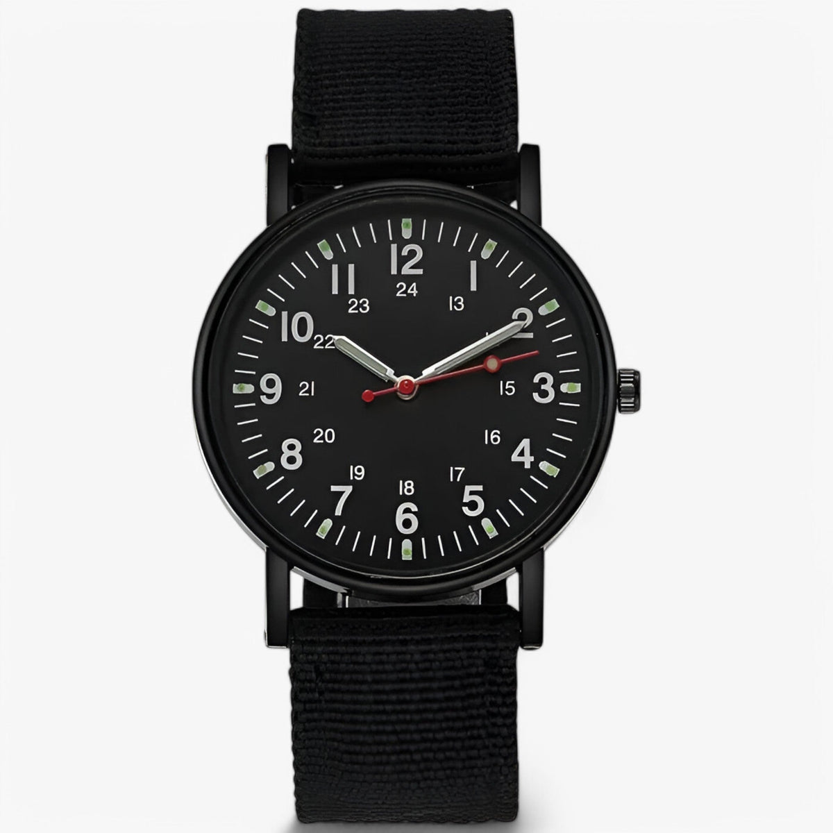 watches : Horloge Zwart - Nylon Sport Militair in van Pantino