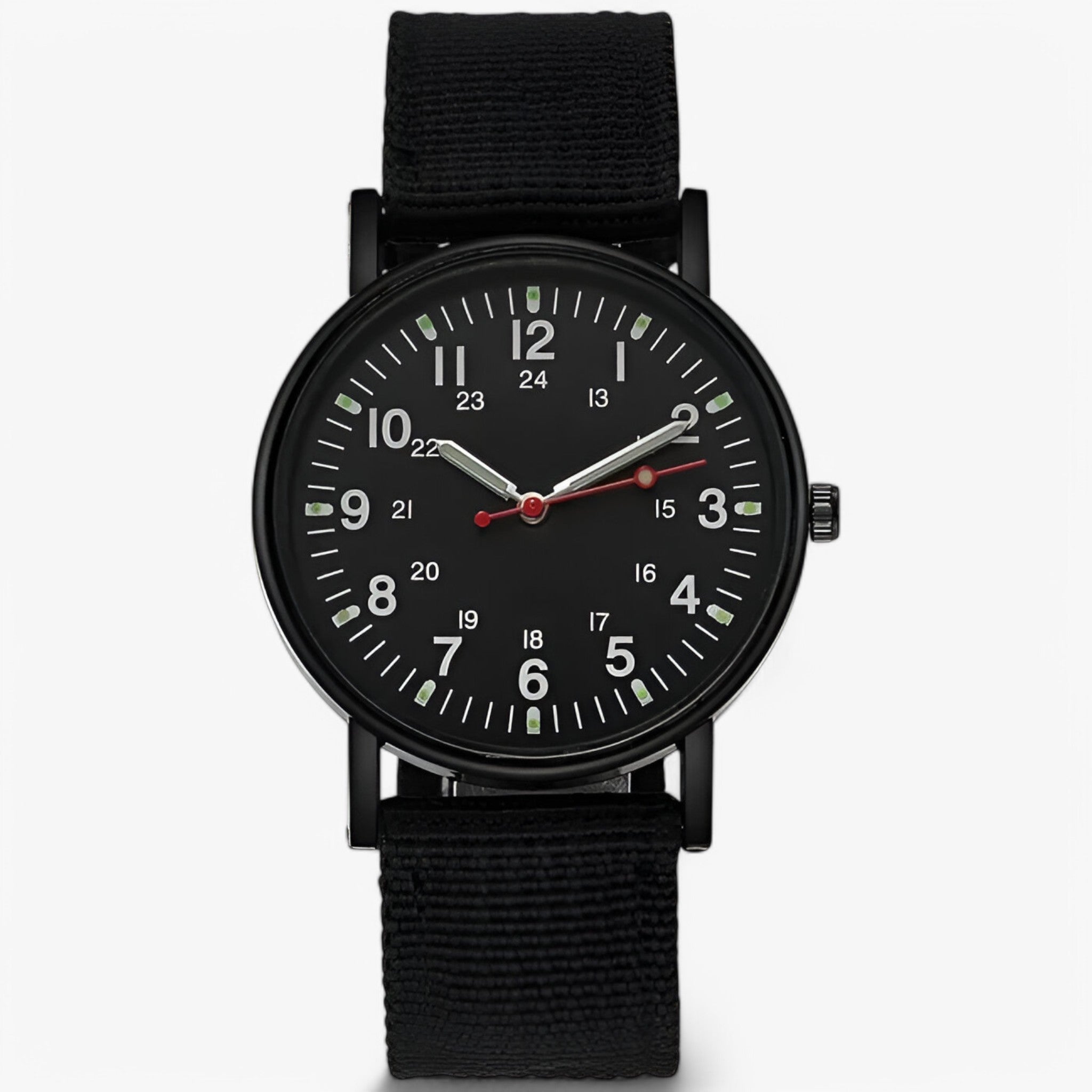 watches : Horloge Zwart - Nylon Sport Militair in Zwart van Pantino