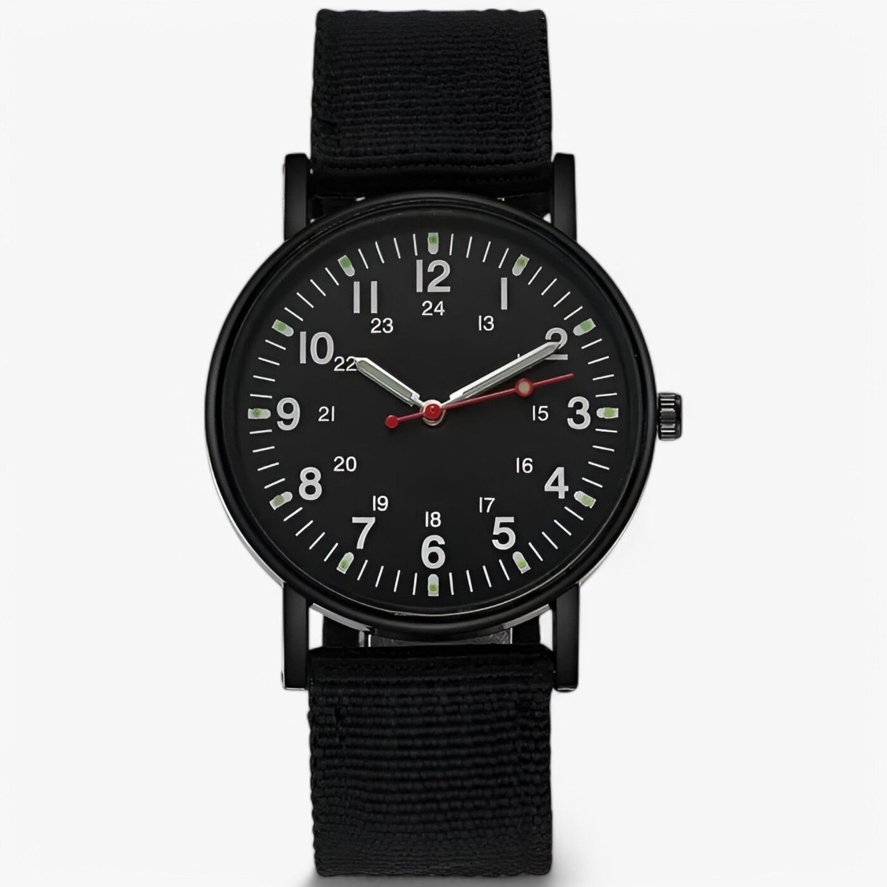 watches : Horloge Zwart - Nylon Sport Militair in Zwart van Pantino