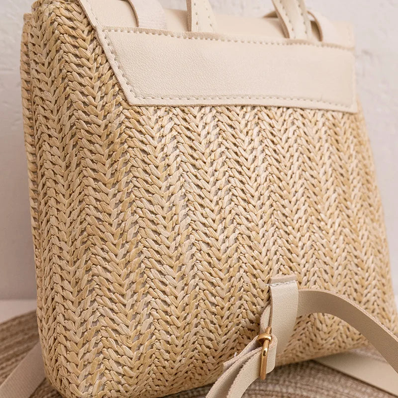 bags : BloomBag Vintage Rieten Tas - Bruin in van Pantino