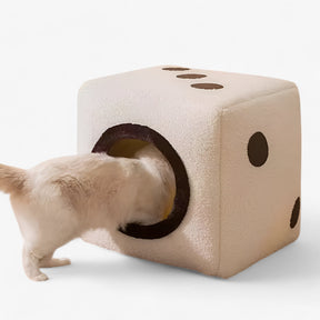 pets : Dobbelsteen Kattenhuis - Warm, Zacht en Opvouwbaar Nest - Zwart in van Pantino