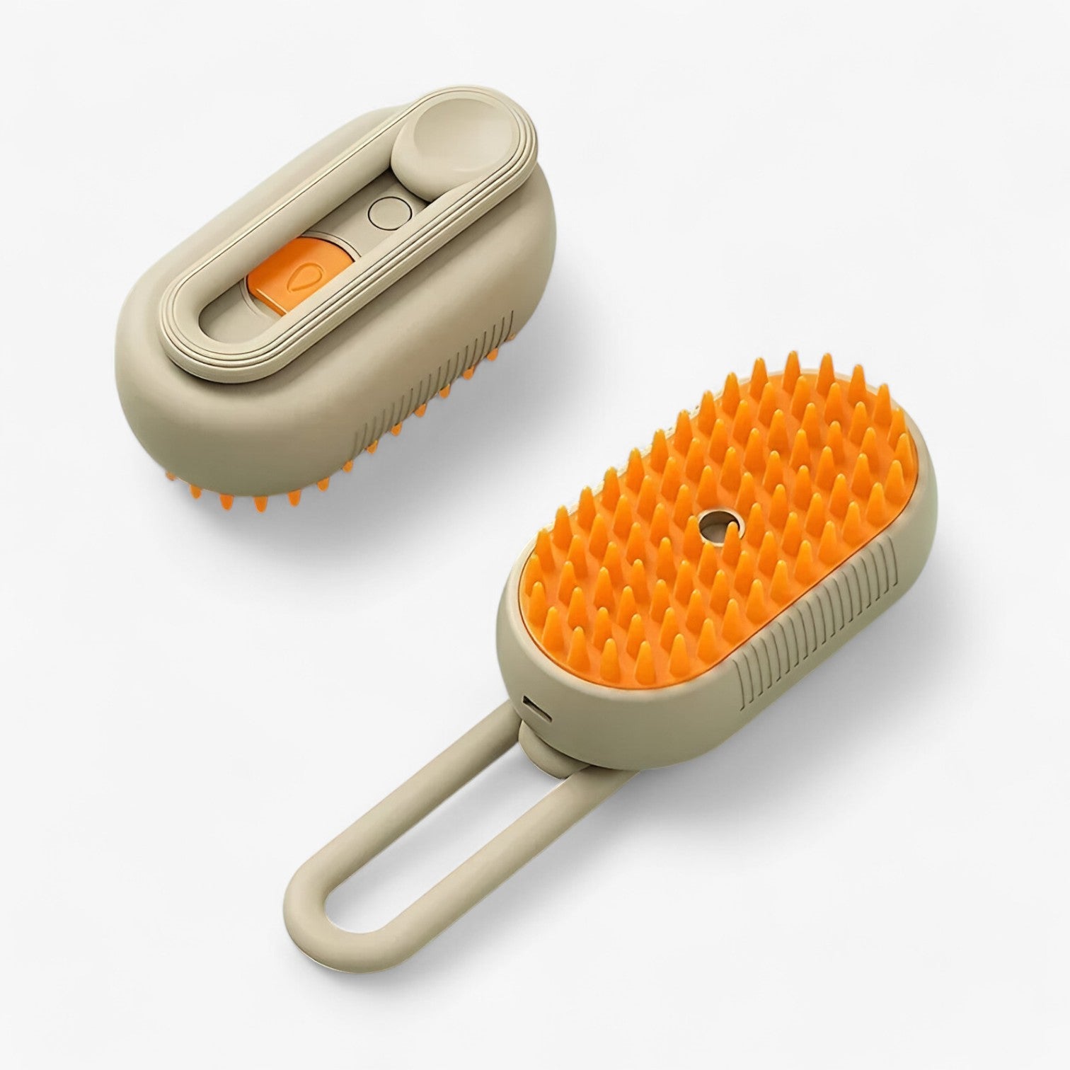 pets : Elektrische Stoom - En Massageborstel voor Huisdieren - Witte Kleur in kaki van Pantino