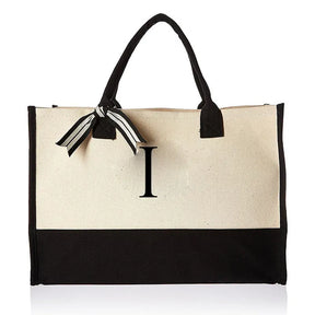 bags : Tote Bag Wit - Gepersonaliseerd Monogram - Canvas in I van Pantino