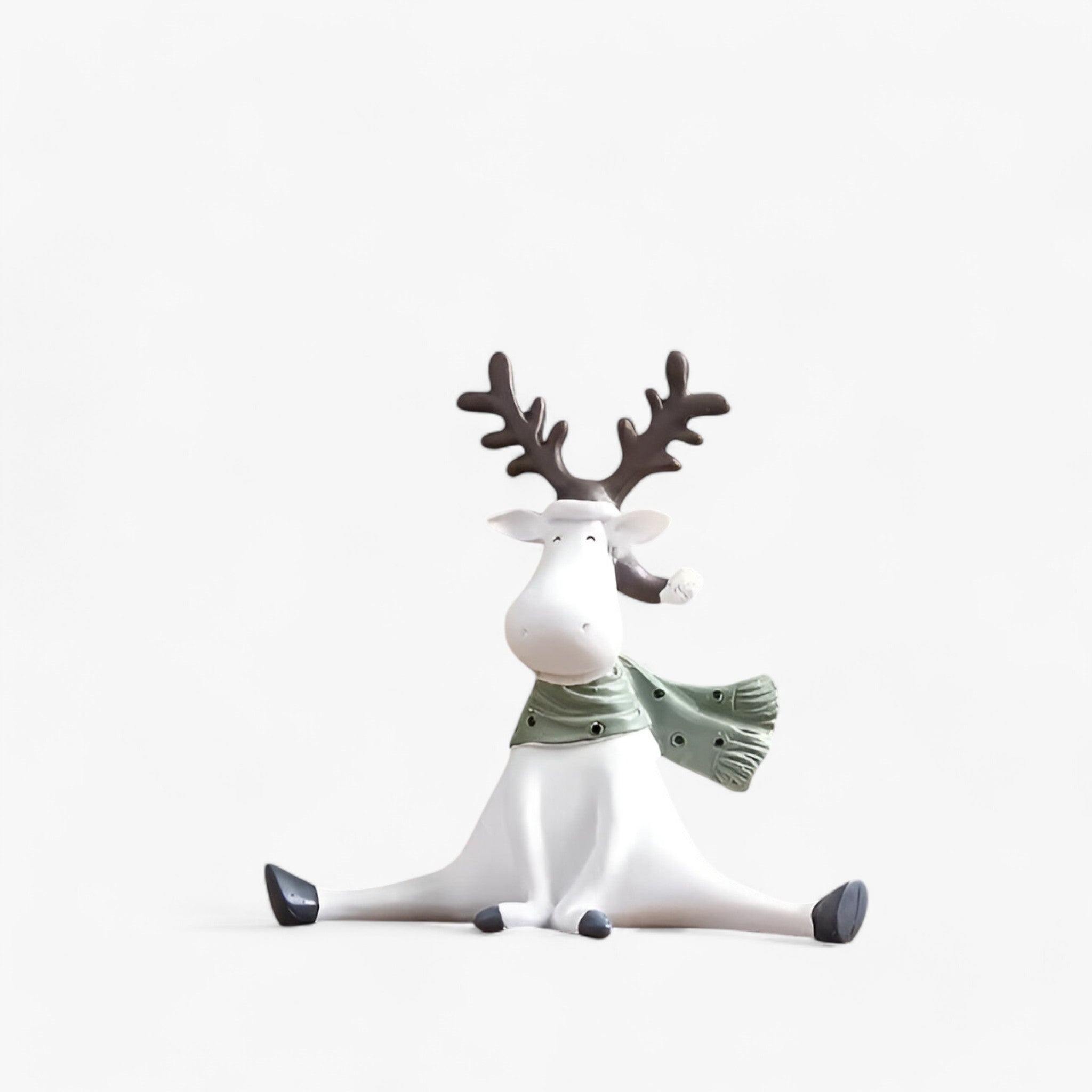 home & garden : Elegante Witte Hert Decoratie in hoogte 14cm van Pantino