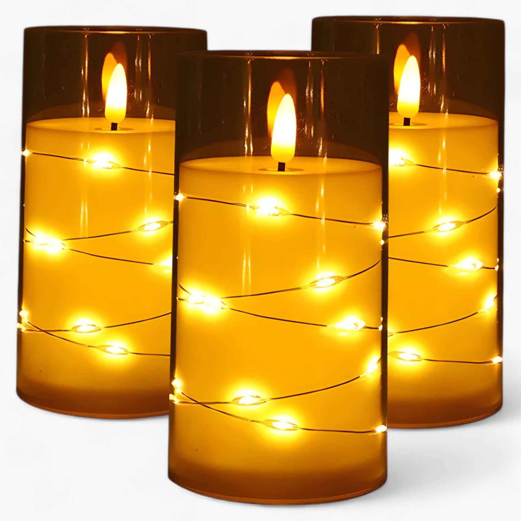home & garden : Elektronische Kaars - Sfeervolle Verlichting - Beige in van Pantino