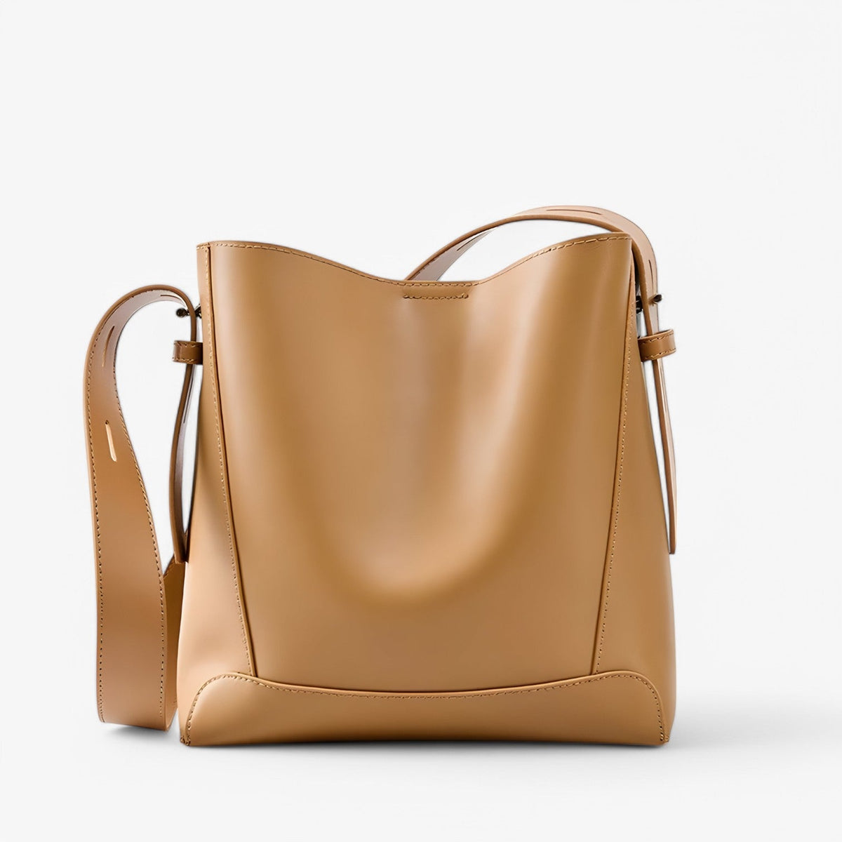 Grote Zwarte Leren Dames Schoudertas - Elegant en Ruim