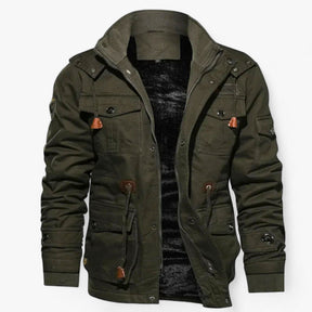 Bomber Jacket : Jack Heren Zwart - Tactische Bomberjack voor - Warmte en Veelzijdigheid voor de Winter in Legergroen van Pantino