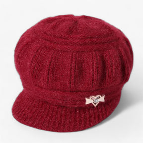 Beanie : Muts Koraal - Gebreide Fleece - Dubbele Warmtebescherming in Rood van Pantino