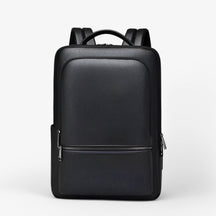bags : Leren Rugzak met USB Heren Leder - Zwart-a in Zwart-B van Pantino