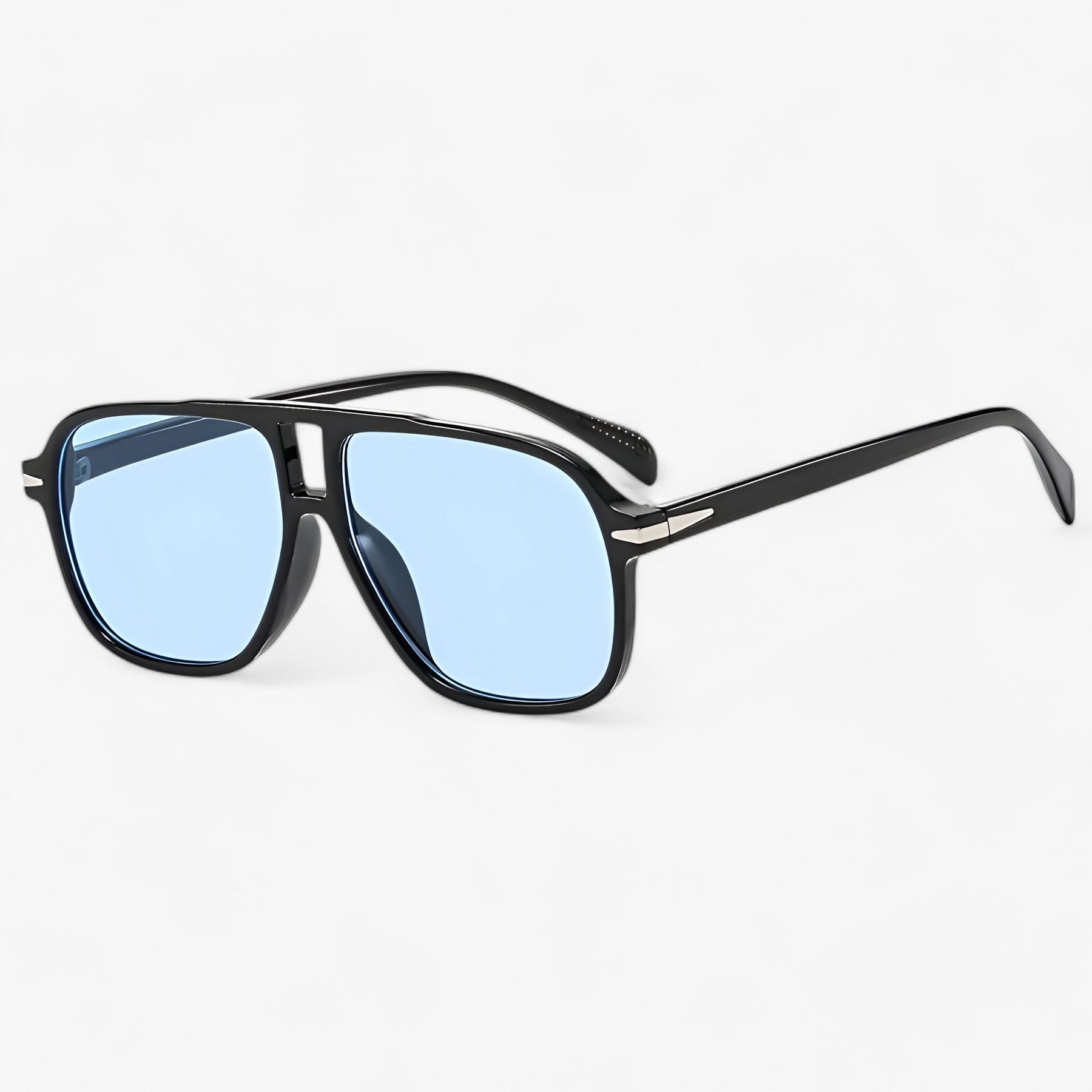 Sunglasses : Zonnebril Oranje - Luxe UV400 Aviator - Stijl & Bescherming in Zwart Blauw van Pantino