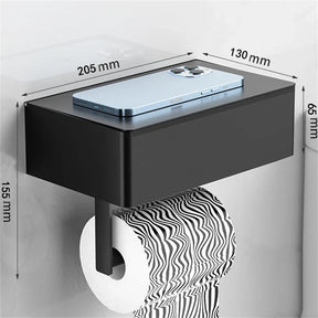 home & garden : Elegante Toiletpapierhouder Zwart - Modern Design Badkamer - RVS in van Pantino