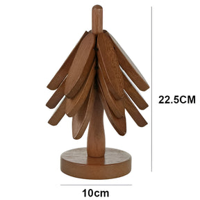 home & garden : Houten Onderzetters Bescherm Je Tafel in Stijl - Donkerbruin in van Pantino