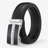 Schwarzer Ledergürtel für Herren - Zeitgemäß & elegant - Verschiedene Größen